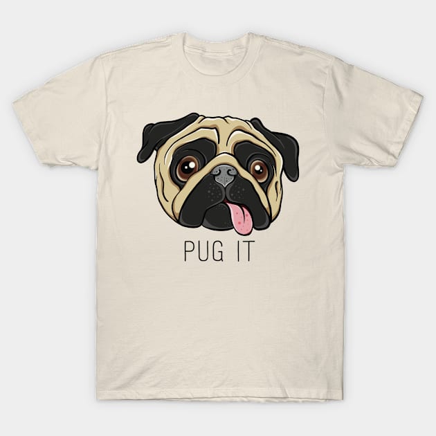 Potato Dog Sarcastic Quote Funny Pug Face T-Shirt by August Design